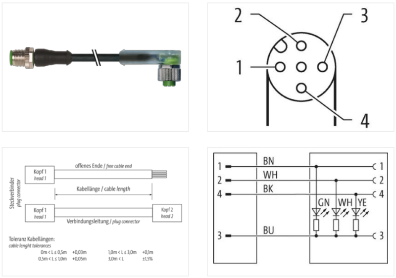 Đầu nối M12 có cáp 7000-40341-6340300 Murrelektronik - detail 1