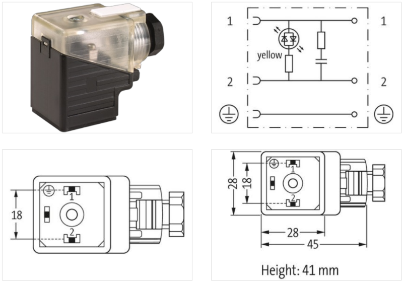 Đầu nối van form A 18mm Murrelektronik 7000-29041-0000000 - chi tiết