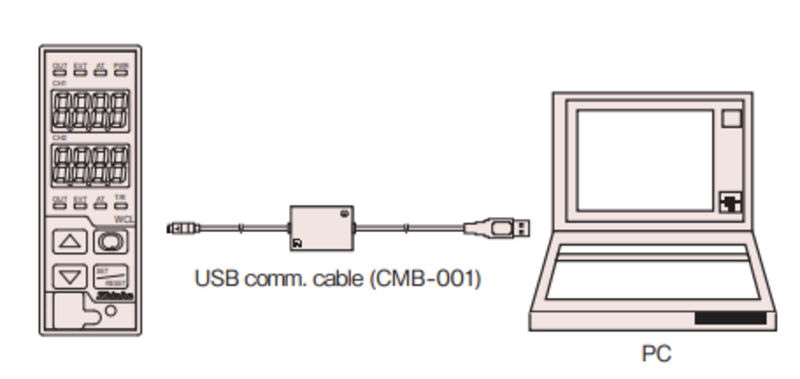Bộ điều khiển nhiệt độ 2 kênh cùa Shinko WCL-13A - PC connection