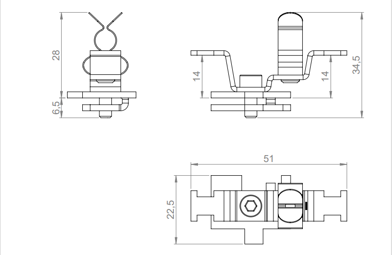 Kẹp cáp chống nhiễu EMC SC/LF2Z-M/MSK 37612.150 - detail