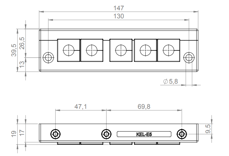 Khung đầu vào cáp dành cho cáp có đầu nối KEL-E5 42250 - detail