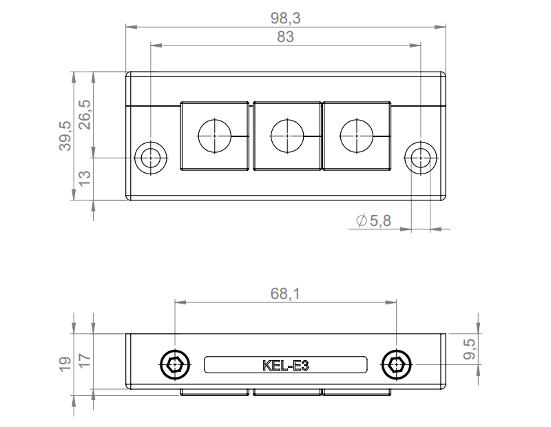 Khung đầu vào cáp dành cho cáp có đầu nối KEL-E3 42258 - detail
