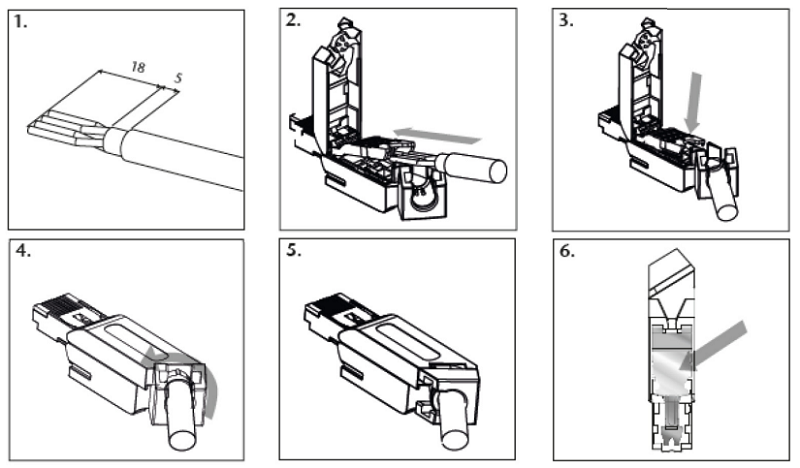 Helmholz Đầu nối Profinet EasyConnect 145° 10100 Mbits 700-901-1BB30 - assembly