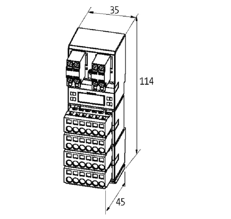 Murrelektronik MASI20 I/O MODULE K3 56440 - DIMENSION