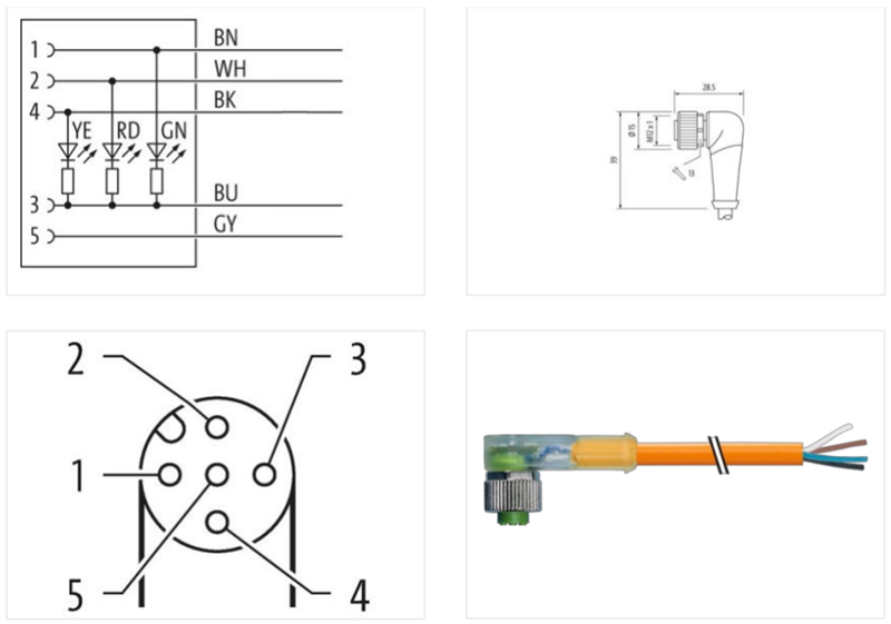 Đầu nối cái M12 A-code có cáp của Murrelektronik 7000-12443-5770750 - detail
