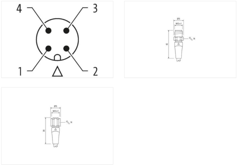 Đầu nối M12 male 0° - M12 female 0° A-code 7024-40021-3210150 - body2