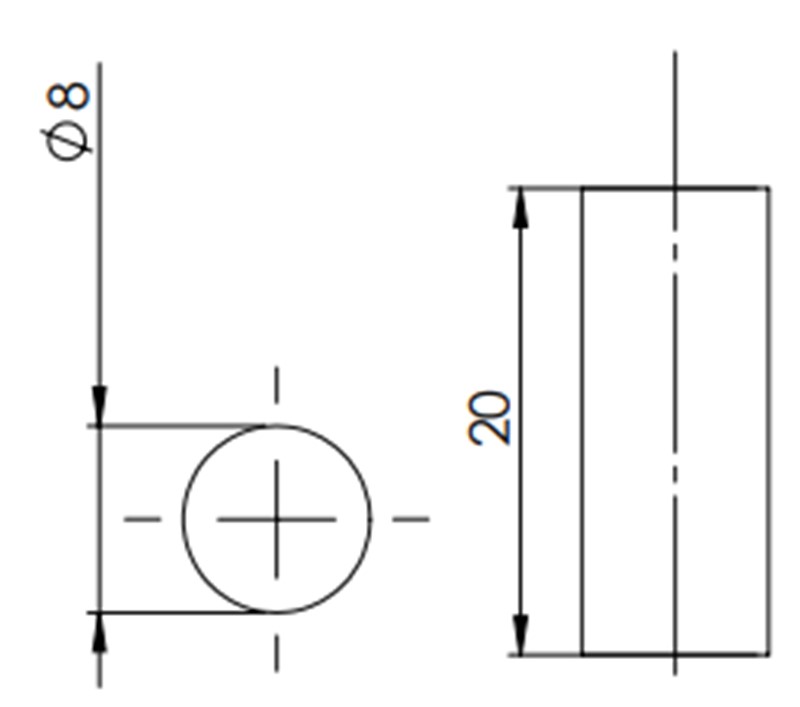 Thanh bit kín đệm cáp 8mm ST của Icotek 42899 - kích thước