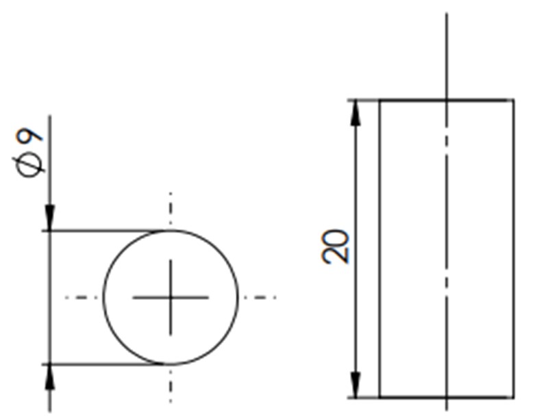Thanh bit kín đệm cáp 9mm ST của Icotek 42897 - dimension