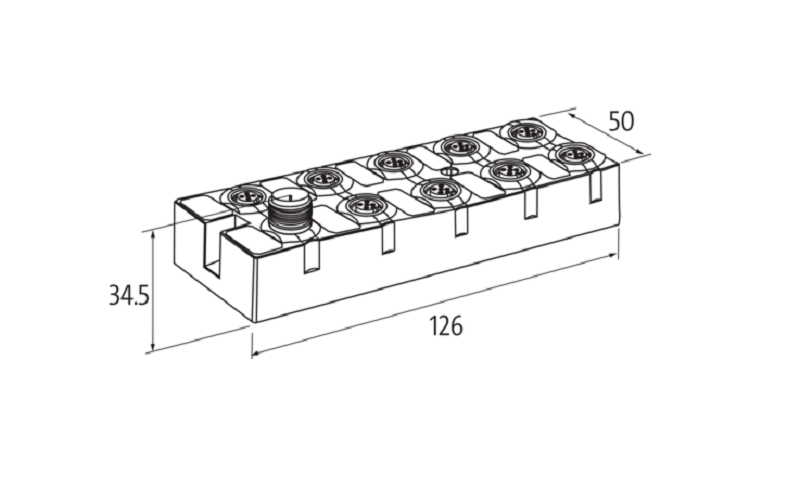 Mô-đun IO phân tán mở rộng 16DIO Cube67 56601 - DIMENSION