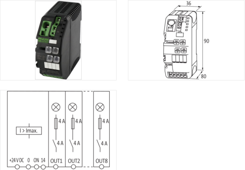Bộ bảo vệ nguồn DC 24V 4A 4 kênh MICO BASIC 9000-41064-0400000 - detail