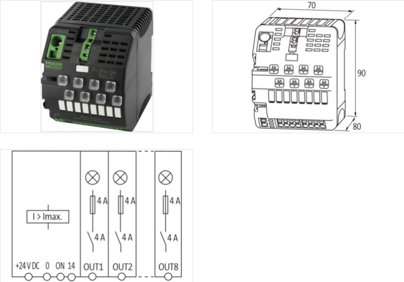 Bộ bảo vệ nguồn DC 24V 4A 8 kênh MICO BASIC 9000-41068-0400000 - detail