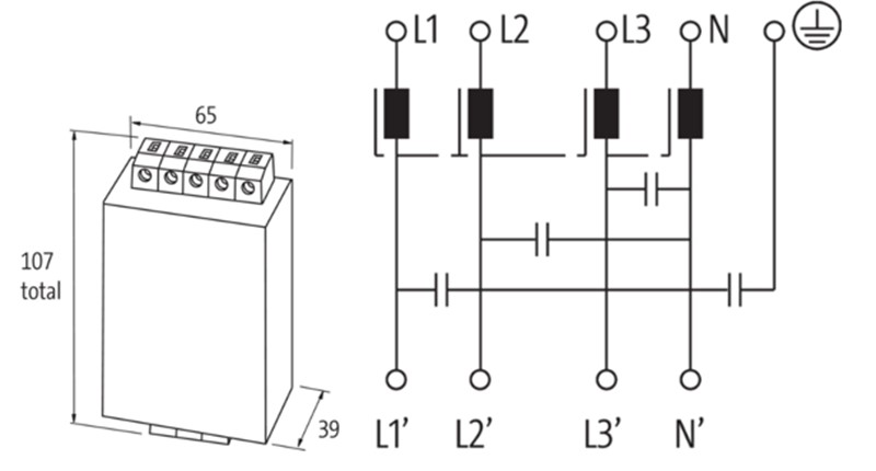 Bộ lọc nhiễu điện từ 3 pha 20A MEF 10513 - detail