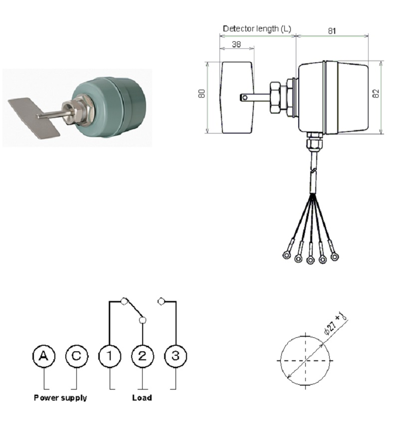 Cảm biến báo mức Shinko LV-300, 8x100L, AC220 - DETAIL