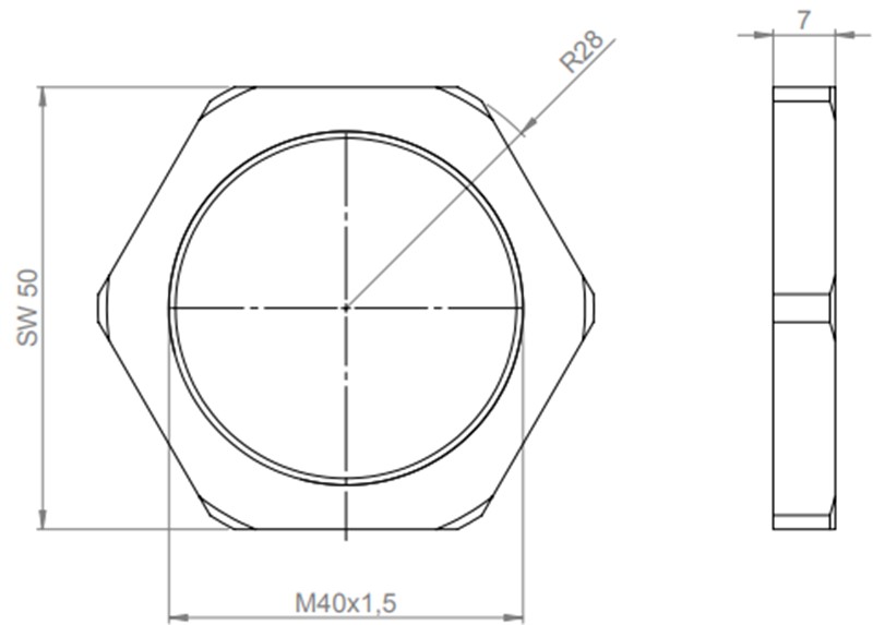 Đai ốc nhựa M40 màu xám 52276 của Icotek detail 