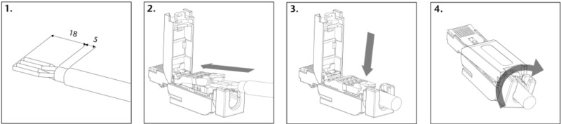 Đầu nối cáp mạng RJ45 180° EasyConnect 700-901-1BB10-body1