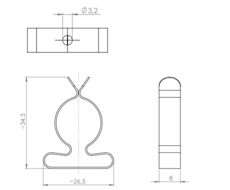 Kẹp cáp thoát nhiễu điện từ cáp 22mm 36207 - detail