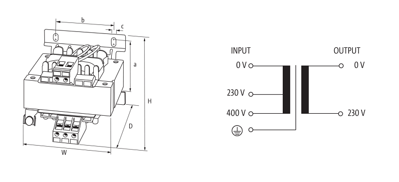 Máy biến áp cách ly 1 pha 63 VA Murrelektronik 86347 - DETAIL