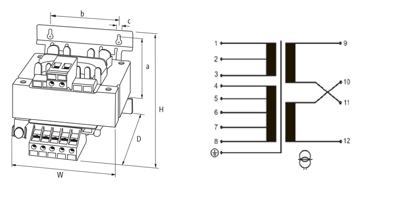 Máy biến áp cách ly 1 pha 630 VA Murrelektronik 86149 - DETAIL
