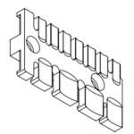 Miếng cố định dạng lược 7 cáp lắp DIN-rail
