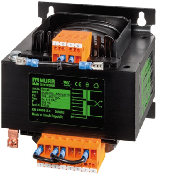 Biến áp cách ly 1 pha 500VA IN 208...550VAC OUT 2x115VAC MST 86148 header