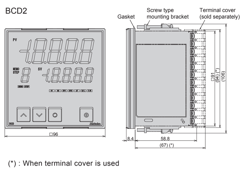 Bộ điều khiển nhiệt độ 96x96mm ngõ ra relay BCD2R00-00- detail