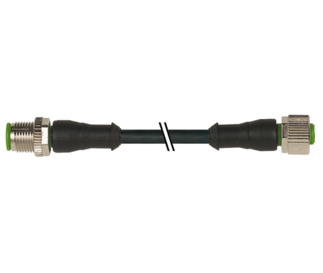 Cáp 10m 2 đầu nối M12 male 0° / M12 female 0° A-code 4 chân 7000-40021-6541000- header