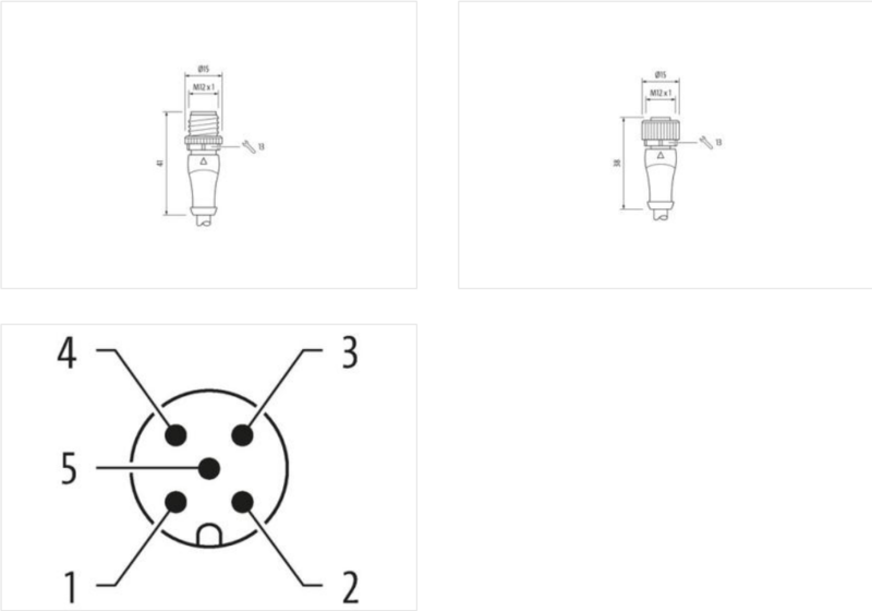 Cáp 10m 2 đầu nối M12 male 0° M12 female 0° A-code 5 chân 7030-40041-1261000- detail