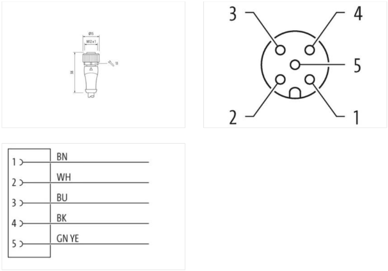 Cáp 10m có đầu nối M12 female 0° A-code 5 chân 7000-12241-2151000 - detail