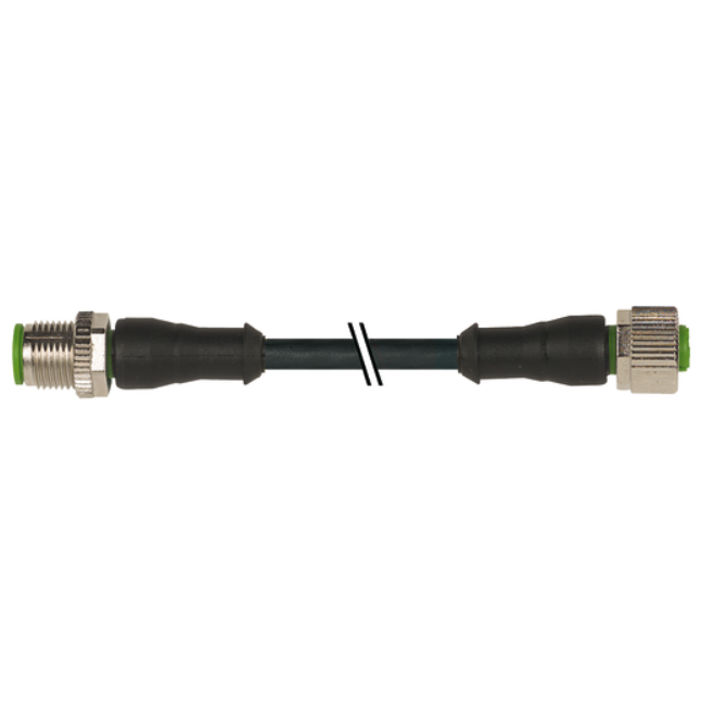 Cáp 2m 2 đầu nối M12 male 0° M12 female 0° A-code 4 chân 7000-40021-6540200- header