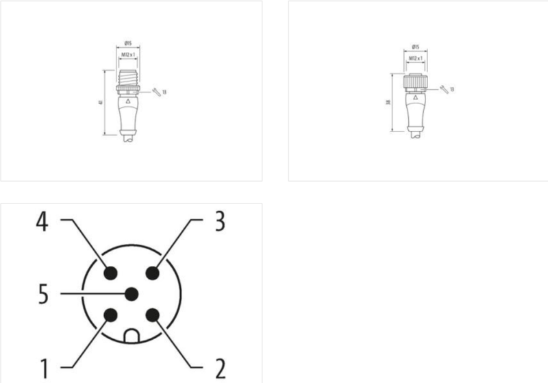 Cáp 3m 2 đầu nối M12 male 0° / M12 female 0° A-code 5 chân 7030-40041-1260300- detail