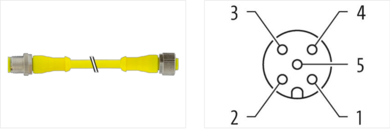 Cáp 3m 2 đầu nối M12 male 0° / M12 female 0° A-code 5 chân 7030-40041-1260300- detail