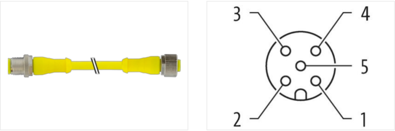 Cáp 7m 2 đầu nối M12 male 0° / M12 female 0° A-code 5 chân 7030-40041-1260700- detail