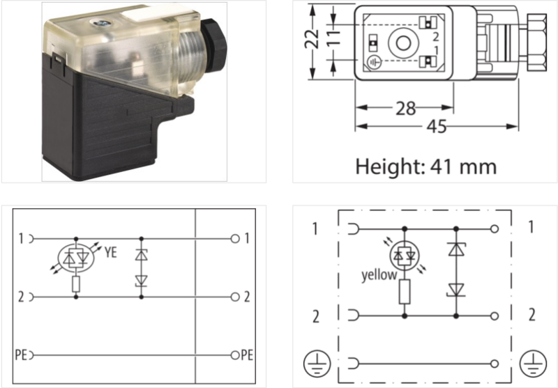 Đầu nối van điện từ FORM BI FIELD-WIREABLE SVS 7000-29801-000000 - detail