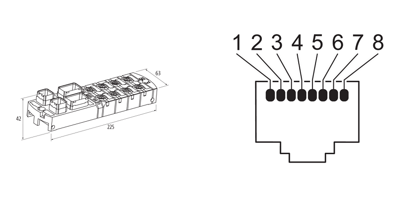 Mô-đun I/O an toàn phân tán mạng Profinet 8 port M12 DI16 MVK 55562 - DETAIL