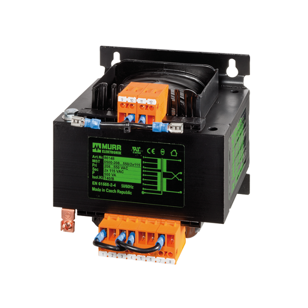 Biến áp cách ly 1 pha 100VA IN 208...550VAC OUT 24VAC MTS 86183 - HEADER