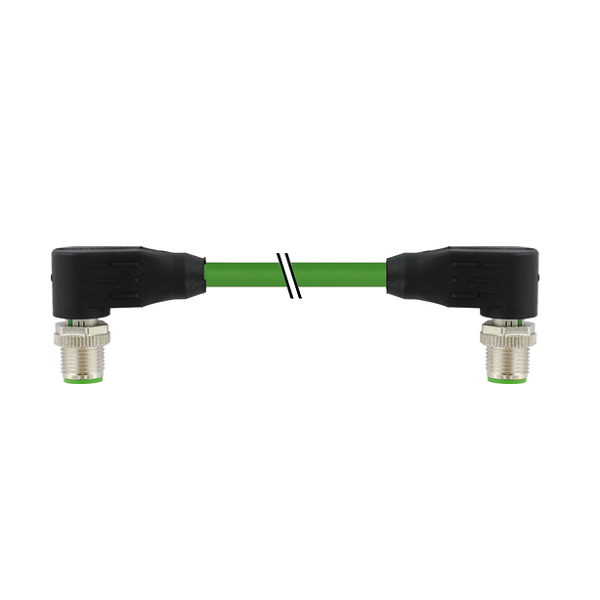 Cáp 1m bọc chống nhiễu 2 đầu nối M12 D-code