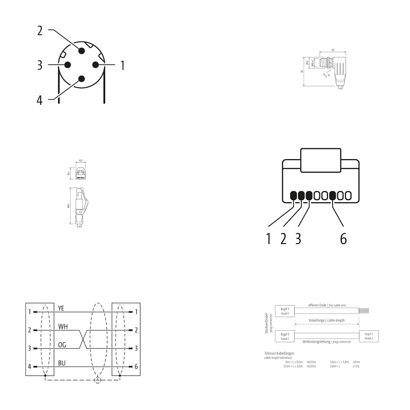 Cáp 5m bọc chống nhiễu 2 đầu nối M12 male 90° D-cod. / RJ45 0° 7000-44761-7960500 - DETAIL