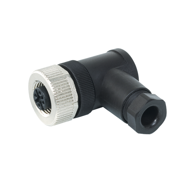 Đầu nối M12 female 90° A-code 4 chân