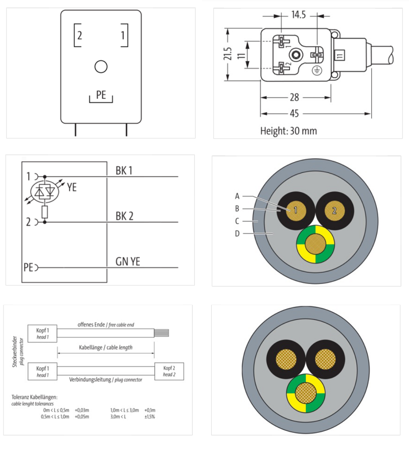Đầu nối van form BI có 5m cáp 7000-11001-2260500 - DETAIL