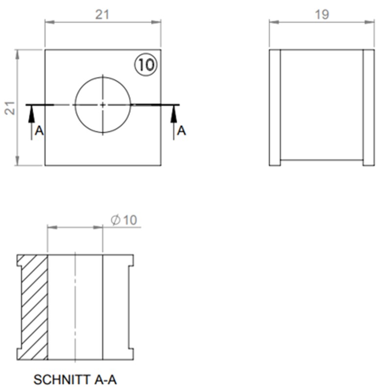 Đệm cáp 10mm KT10 41210 - detail