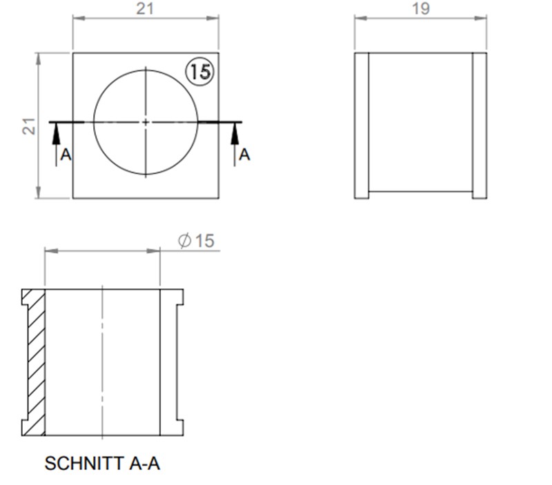 Đệm cáp 15mm KT15 41215 - detail