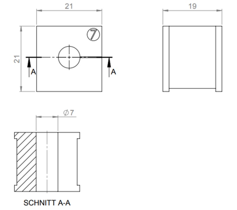 Đệm cáp 7mm KT7 41207 - detail