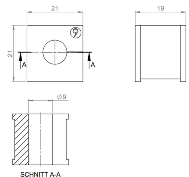 Đệm cáp 9mm KT9 41209 - detail
