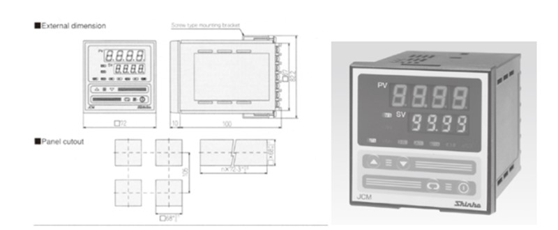 Đồng hồ điều khiển nhiệt độ 72x72mm ngõ ra rơ-le JCM-33A-R/M - detail 