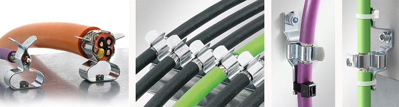 EMC cable shield clamps - Direct mounting