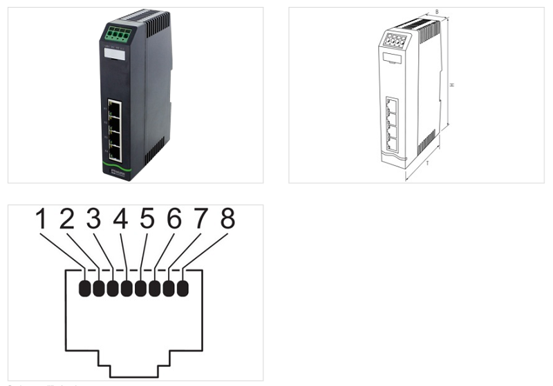 Ethernet switch 4 cổng RJ45 1000Mbit Xelity 58813 - DETAIL