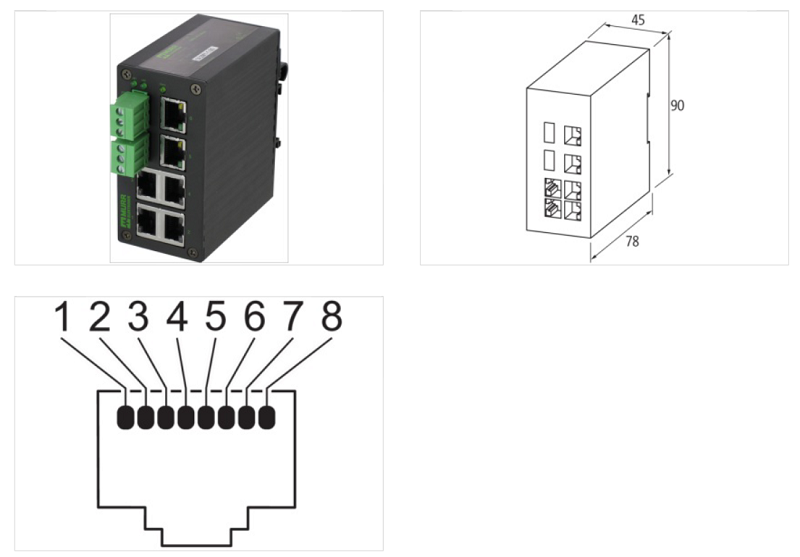 Ethernet switch 6 cổng TREE 6TX METALL 58172 - DETAIL