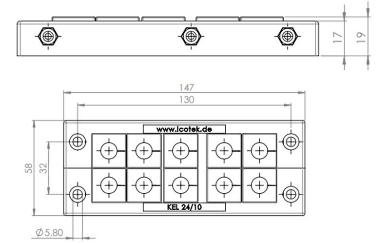 Khung đầu vào cáp 10 đệm cáp KEL 24/10 42241 - detail