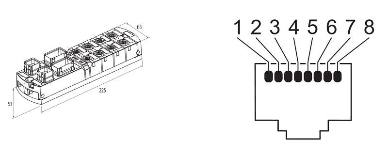 Mô-đun I/O an toàn IP67 mạng Profinet MVK Fusion 55510 - DETAIL