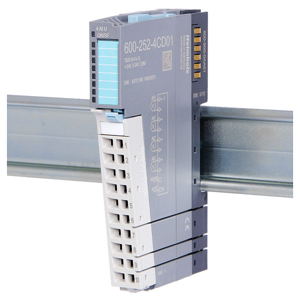 Mô-đun ngõ vào 4AI điện áp 24VDC 12bit TB20 600-252-4CD01 - header